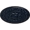 Ekena Millwork Sydney Ceiling Medallion (Fits Canopies up to 5 3/4"), Hand-Painted Midnight Dream, 27 3/4"OD x 2"P CM27SYMDF - alternate 3